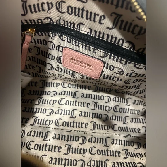 Juicy Couture Urban Heritage Bowler Bag – Pink & Black Logo Satchel NWT - Picture 8 of 9